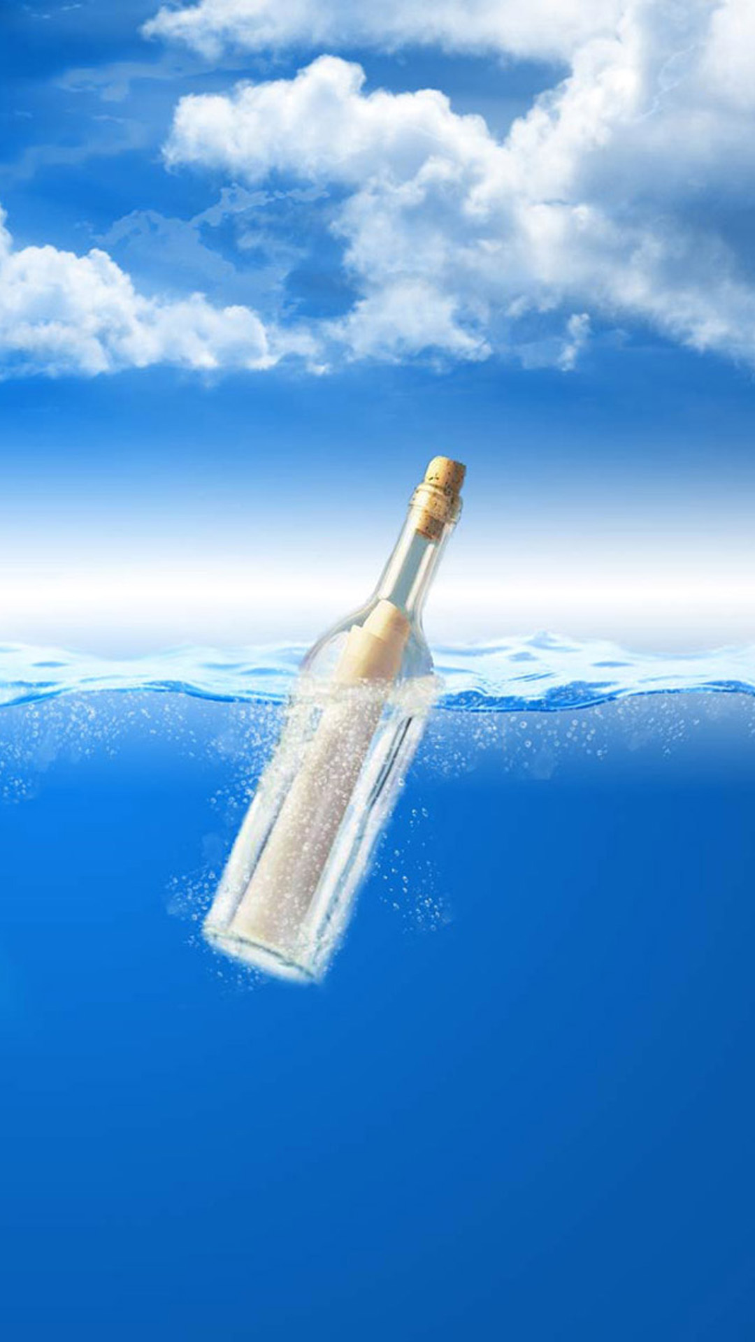 Bottle In Sea
