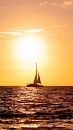 Sea Boat Sunset