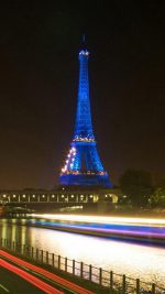 Eiffel Tower In Paris Blue