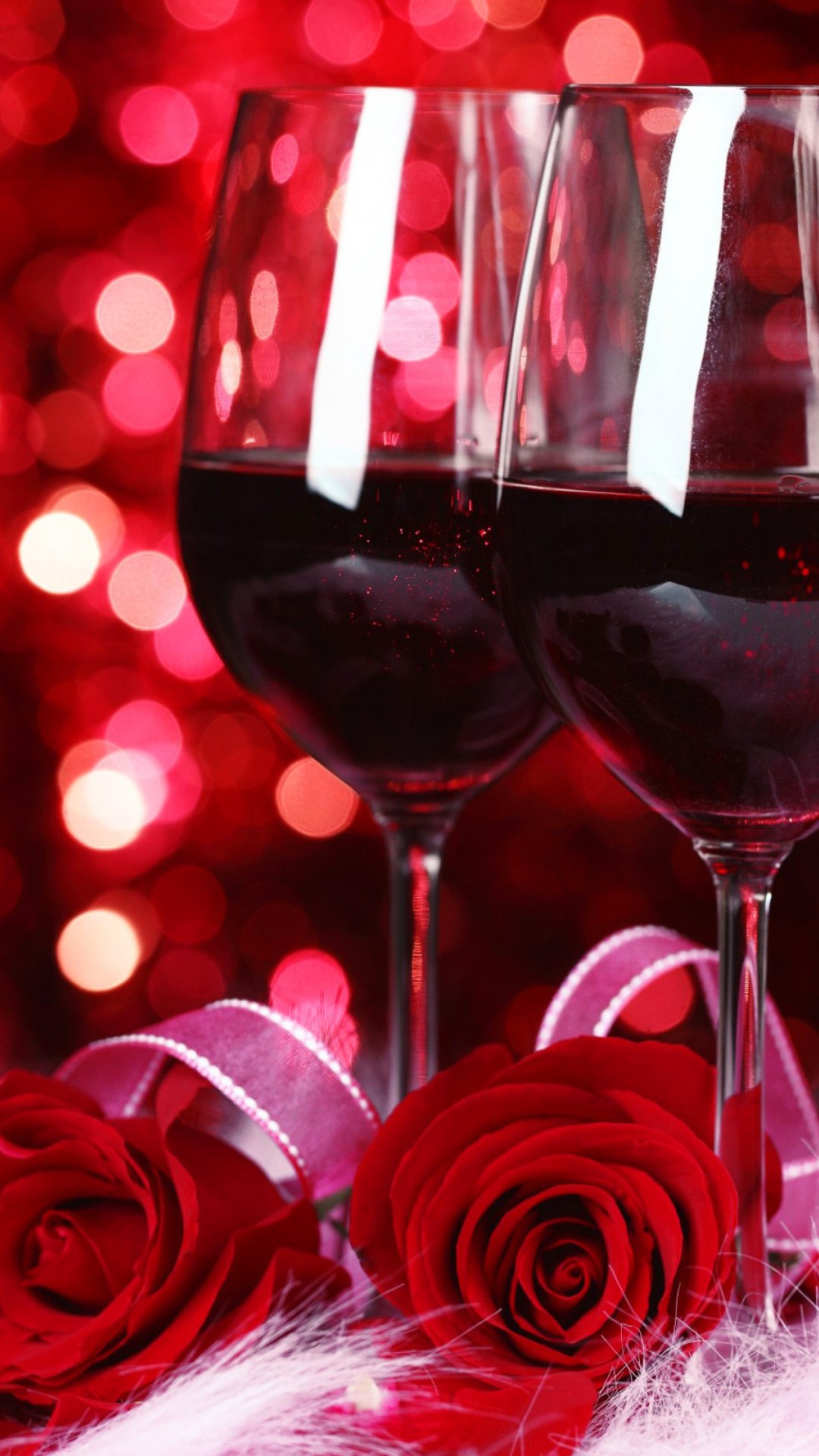 Valentine Wine And Roses