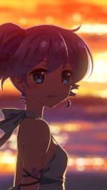 Anime Girl Beach Sunset Illust Art