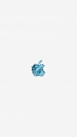 Apple Logo Water White Blue Art Illustration