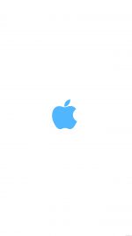 Apple Simple Logo Color Blue Minimal