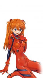 Asuka Anime Girl Art Red