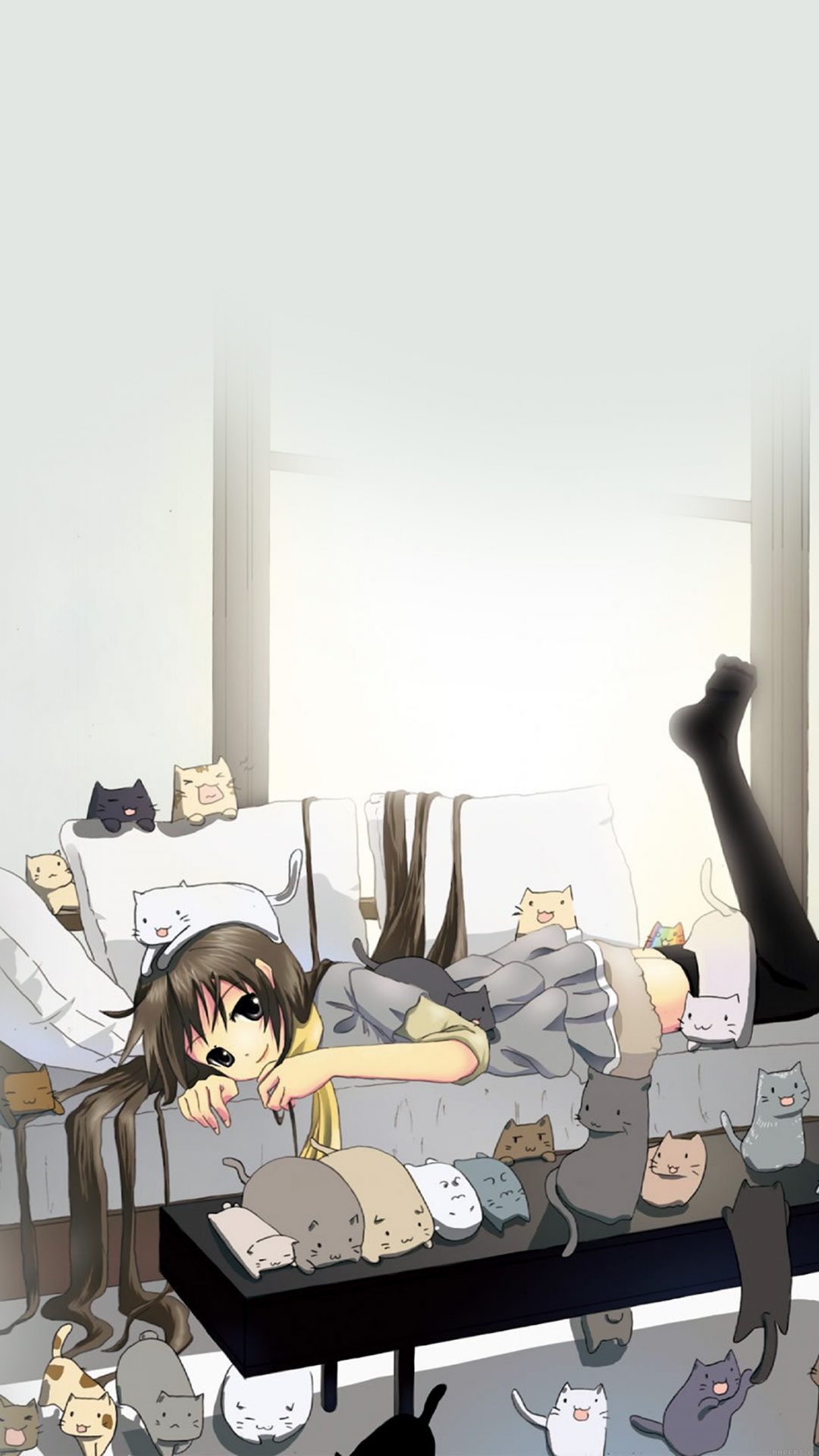 Cat House Girl Anime Illust Art