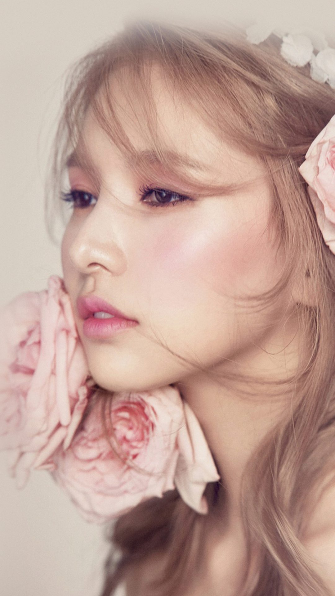 Flower Pink Kpop Girl