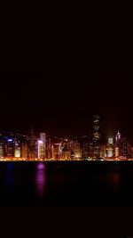 Hongkong Skyline City Dark Art