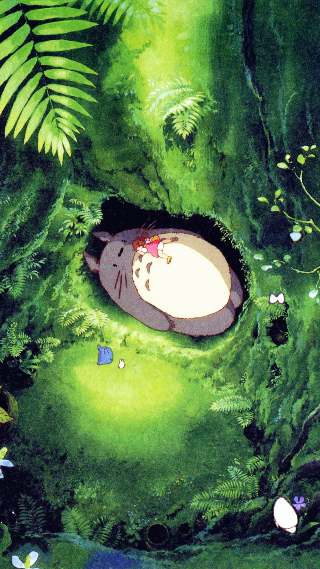 Japan Totoro Art Green Anime Illustration