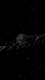 3d Solar System Dark Space Art Minimal