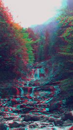 Anaglyph Mountain Green Nature Art