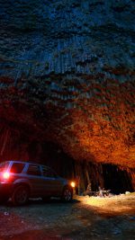 Armenia Garni Dark Wood Mountain With Car Nature