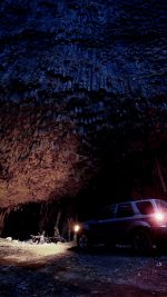 Armenia Garni Late Night Wood Mountain With Car Nature