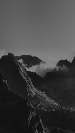 Breath Taking Mountains Bw Sky High Nature