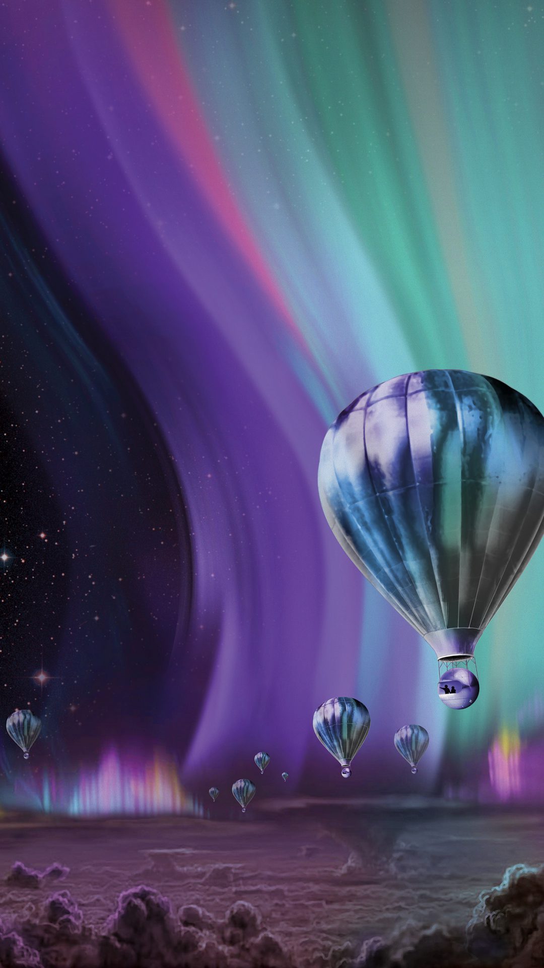 Jupiter Aurora Space Sky Art Illustration
