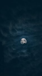 Moon Sky Dark Night Nature