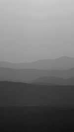 Mountain Silhouette Dark Bw Morning Nature