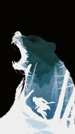 Revenant Dicaprio Poster Film Art Bear Dark