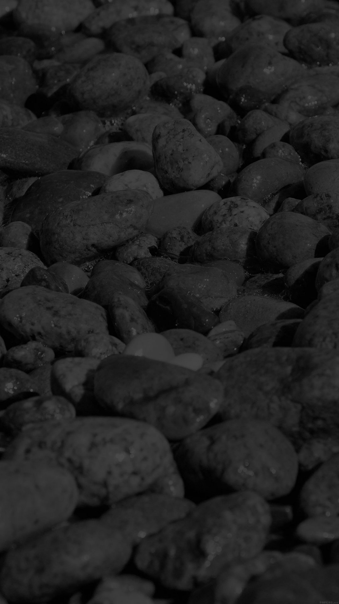 Stone Rocks Beach Nature Pattern Dark