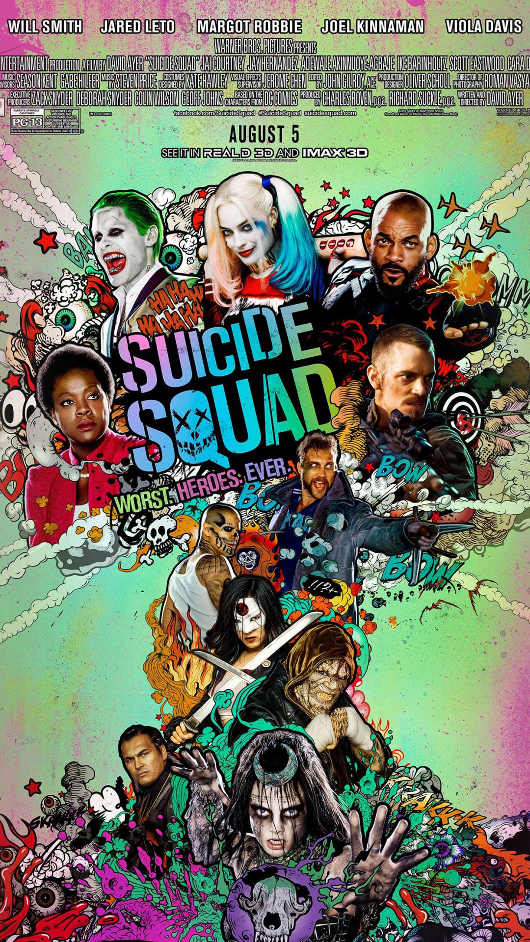 Suicide Squad Film Poster Art Illustration