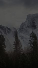 Yosemite Snow Black Mountain Nature
