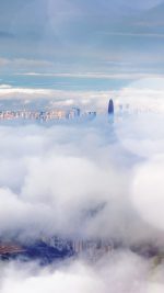 City In Fog Cloud Nature Sky Flare Bokeh