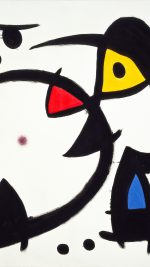 Fine Art Abstract Joan Miro Blue Classic Paint Art Illustration