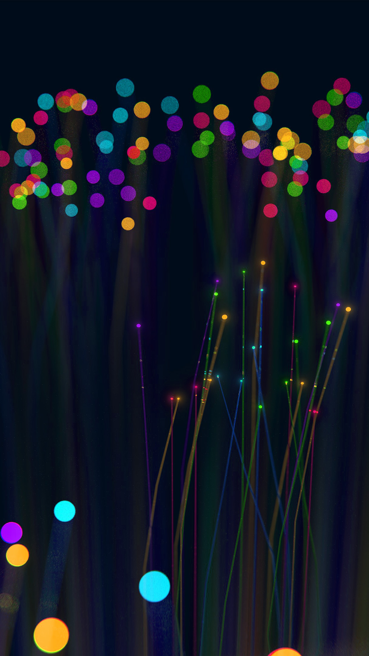 Light Art Dark Rainbow Color Bokeh Pattern Wallpapers For Iphone