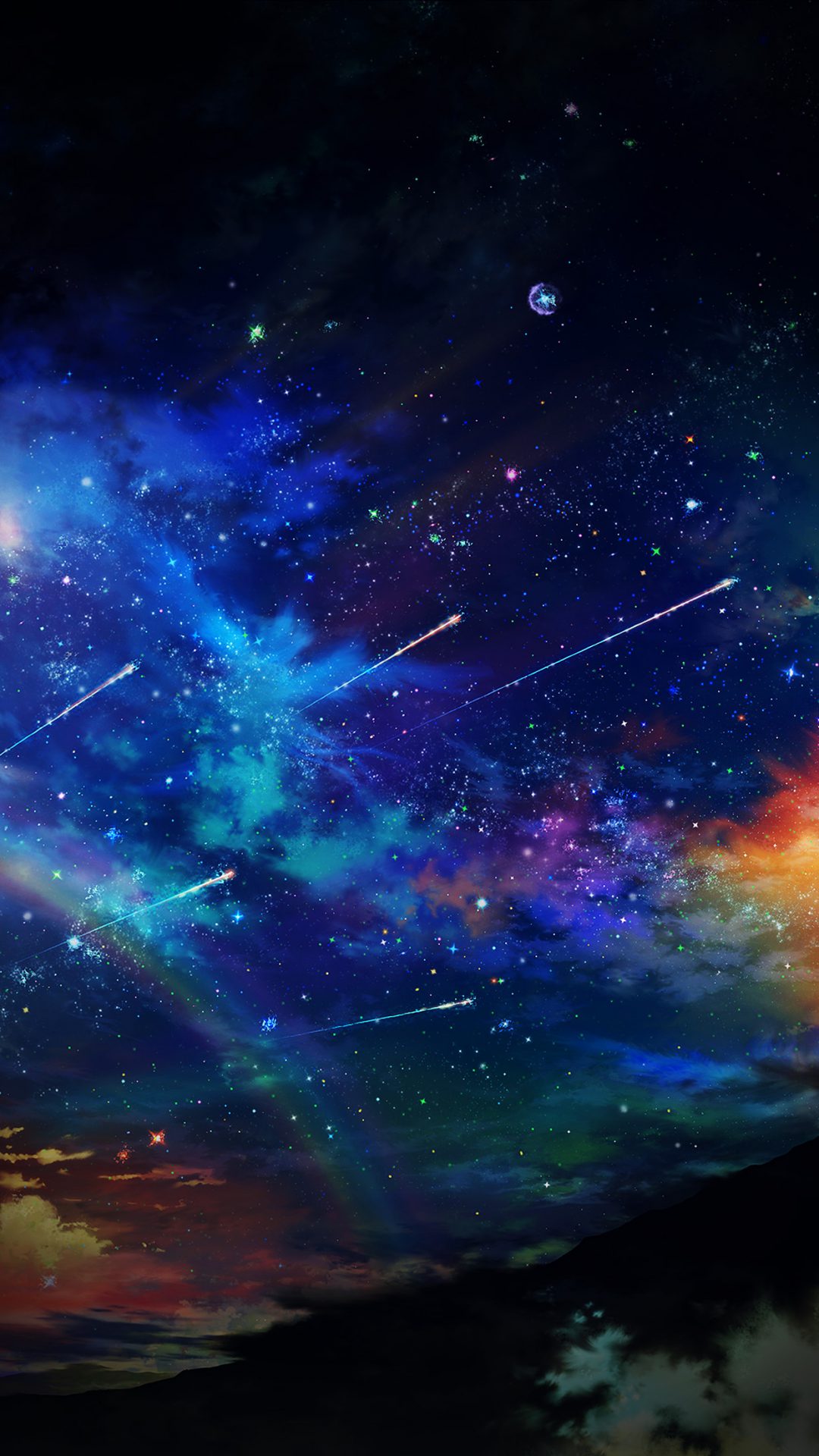 Amazing Vignette Tonight Sky Dark Star Space