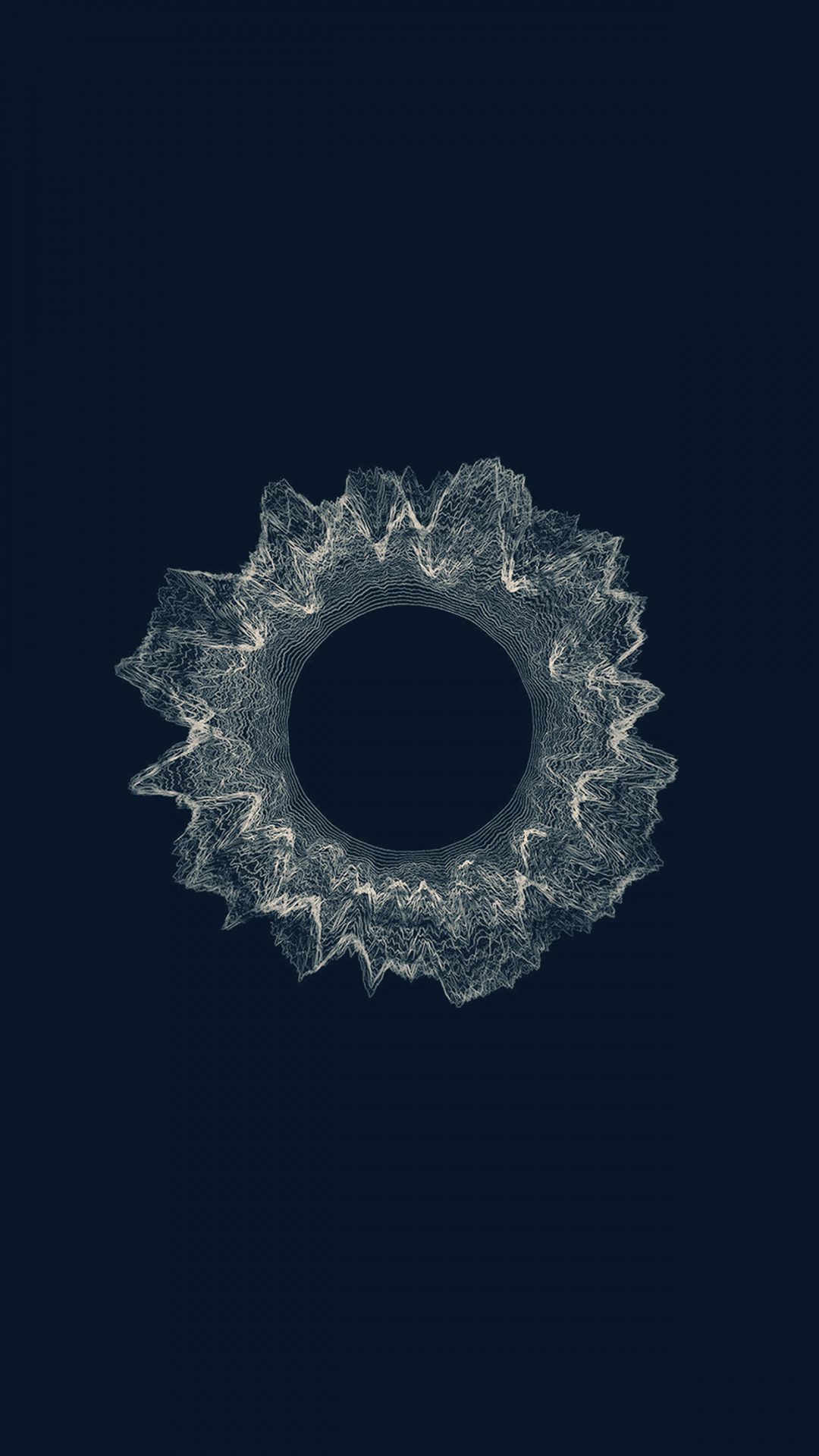 Blue Circle Minimal Abstract Digital Art Patternern