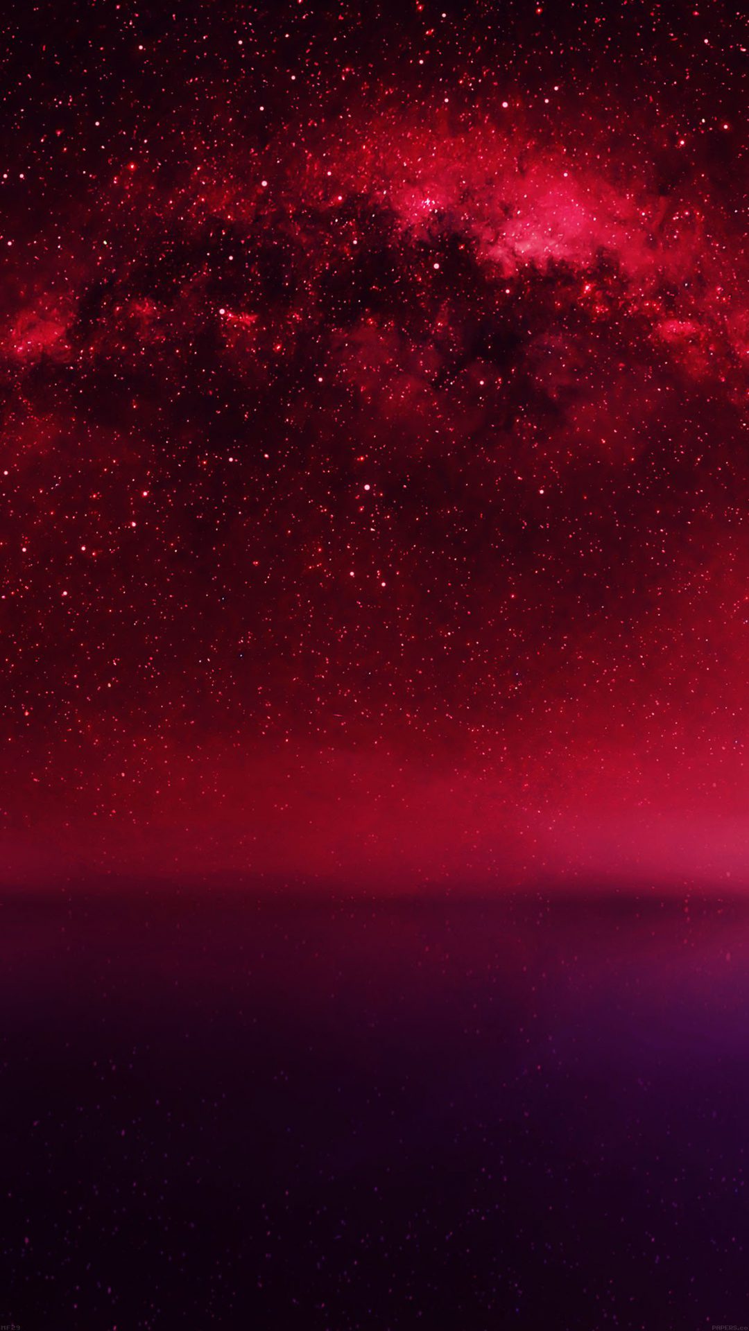 Cosmos Red Night Live Lake Space Starry