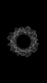 Dark Bw Circle Minimal Abstract Digital Art Pattern