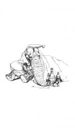 Elephant Drawing Morning Animal Art Illustration
