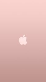 Logo Apple Pink Rose Gold White Minimal Illustration Art