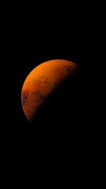 Mars Planet Apple Dark Space Orange