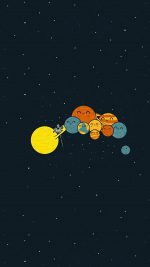 Planets Cute Illustration Space Art