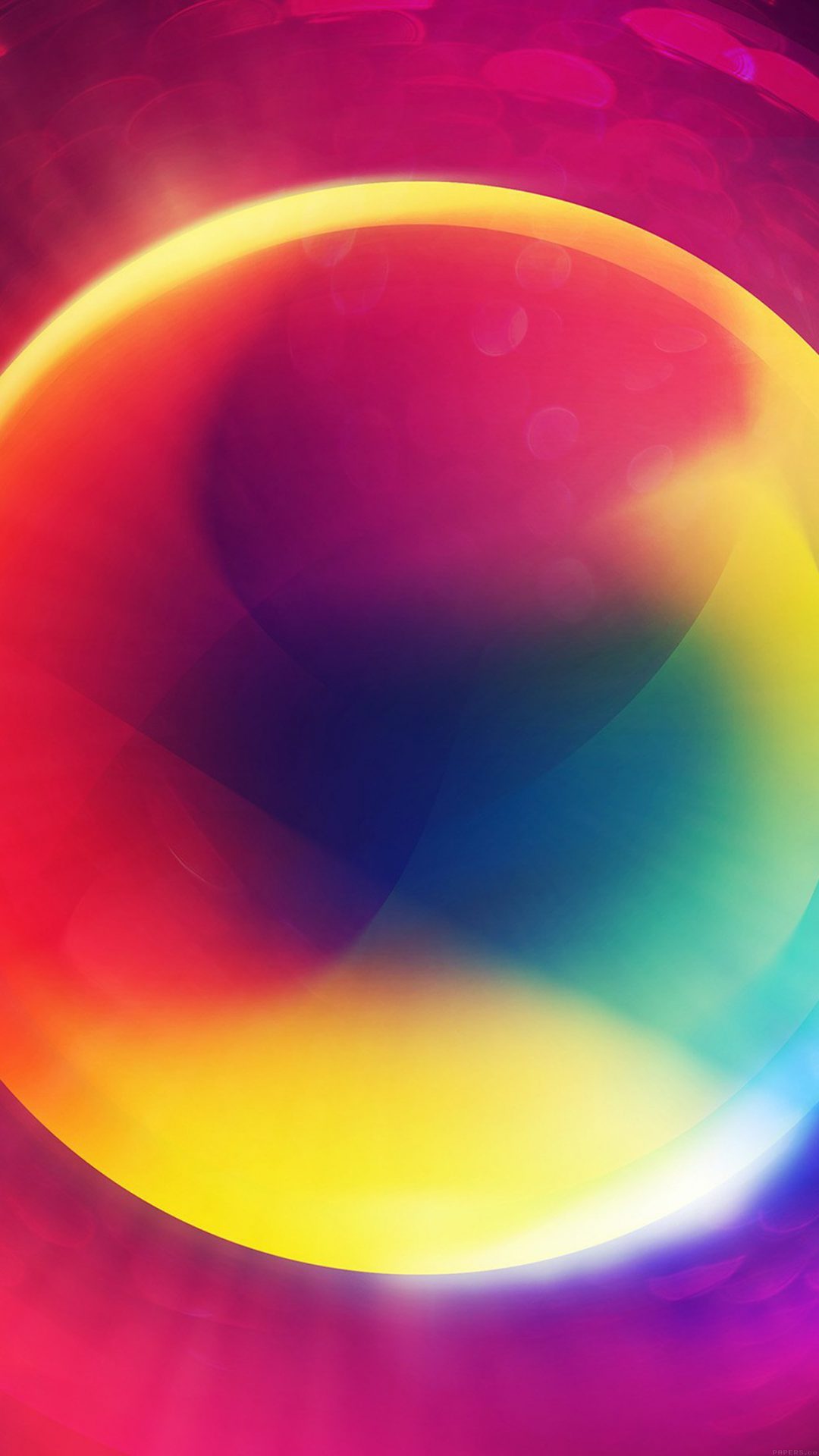 Rainbow Circle Color Digital Abstract Art Pattern