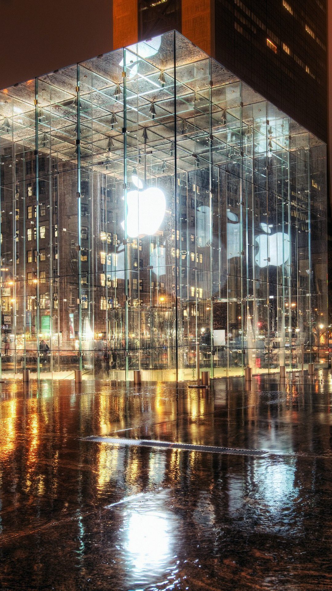 Raining Apple Store Newyork