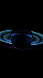 Saturn Far Blue Space Nature Dark