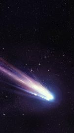 Shootingstar Space Dark Star Purple Blue Art Illustration