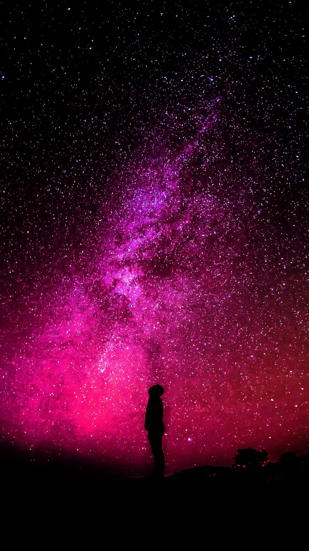 Sky Galaxy Milkyway Space Night Red Wallpapers For Iphone