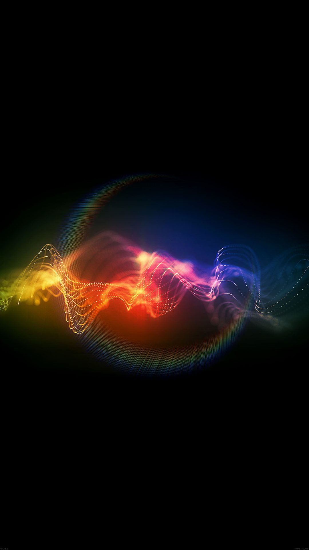 Sound Wave Illust Colorful Abstract Pattern