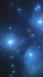 Space Dark Star Blue Pattern