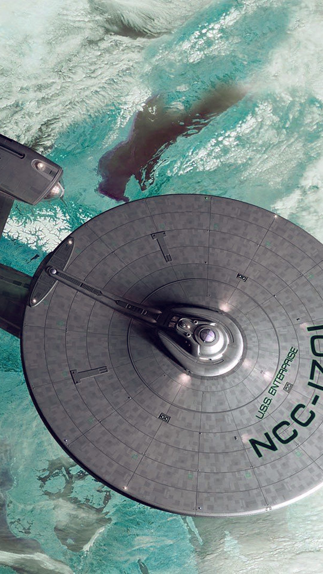 Starship Enterprise Blue Space Art Illust