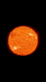 Sun Red Dark Minimal Art Space Planet