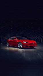 Tesla Model Red Car